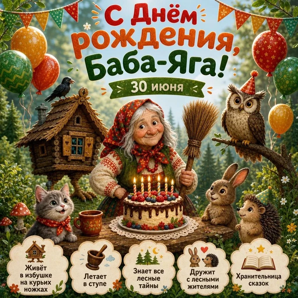 30 июня - день рождения Бабы - яги!