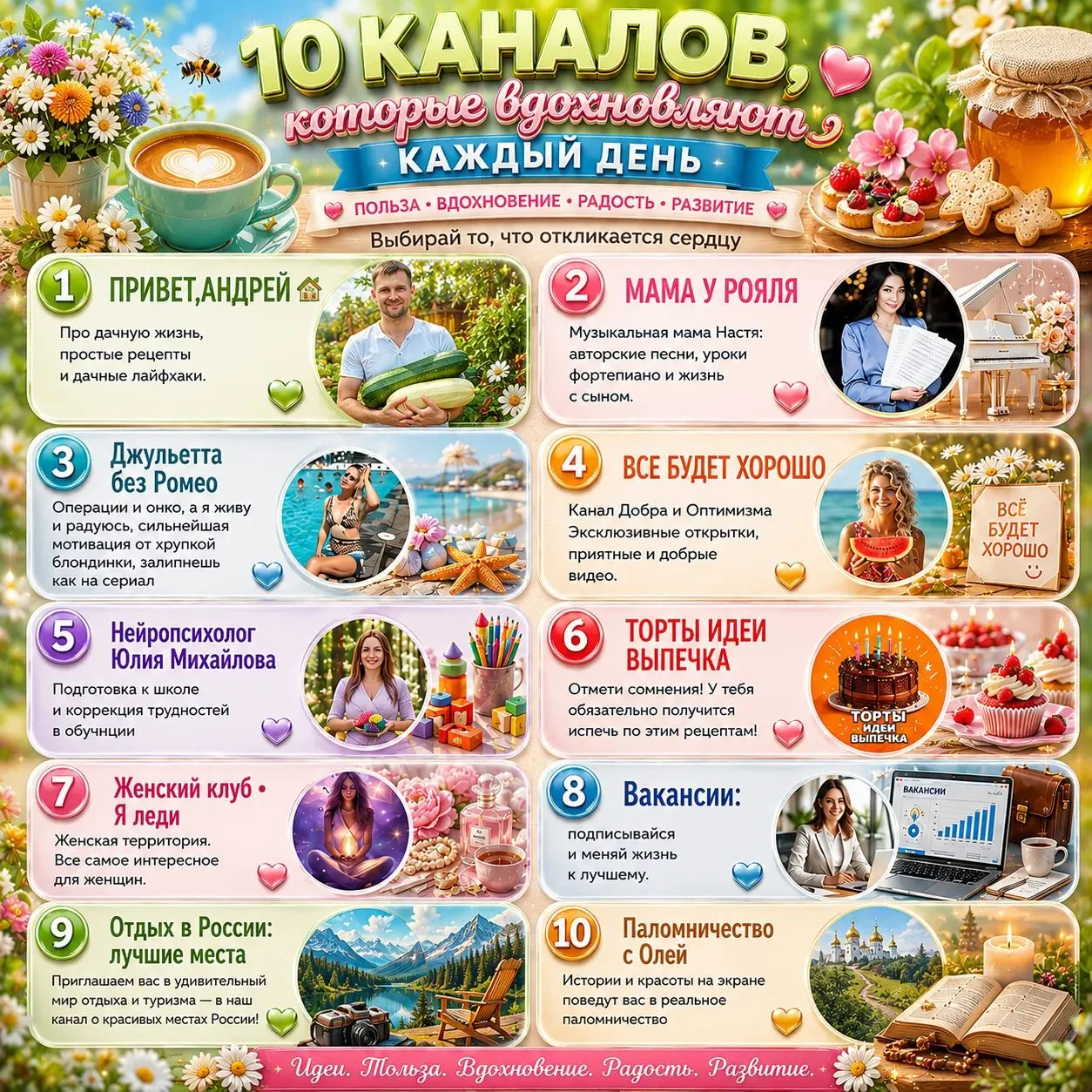 Выбирай то, что откликается сердцу.