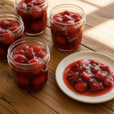 Клубничное варенье — с целыми ягодами 🍓

Самое душистое варенье! Ягоды остаются красивыми, ярко-кра