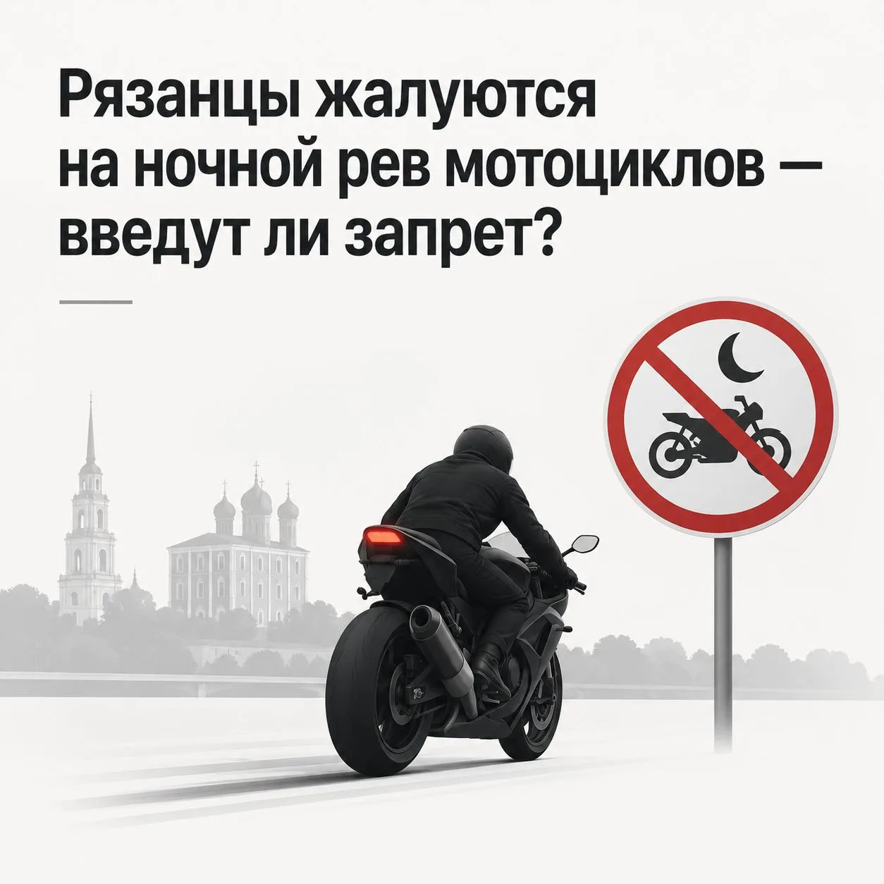 😡 Рязанцы жалуются на ночной рев мотоциклов — введут ли запрет?