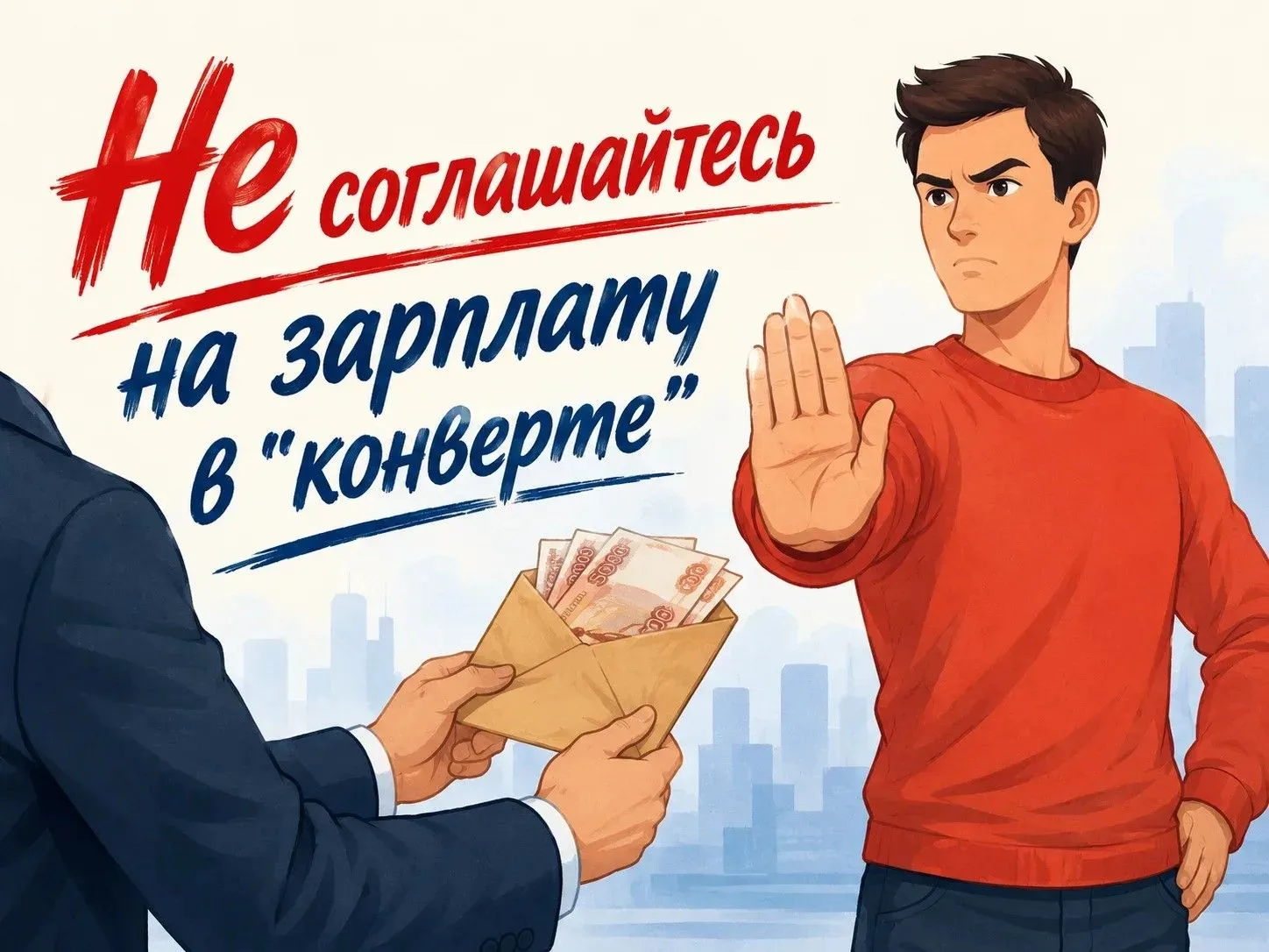 НЕ СОГЛАШАЙТЕСЬ НА ЗАРПЛАТУ «В КОНВЕРТЕ»