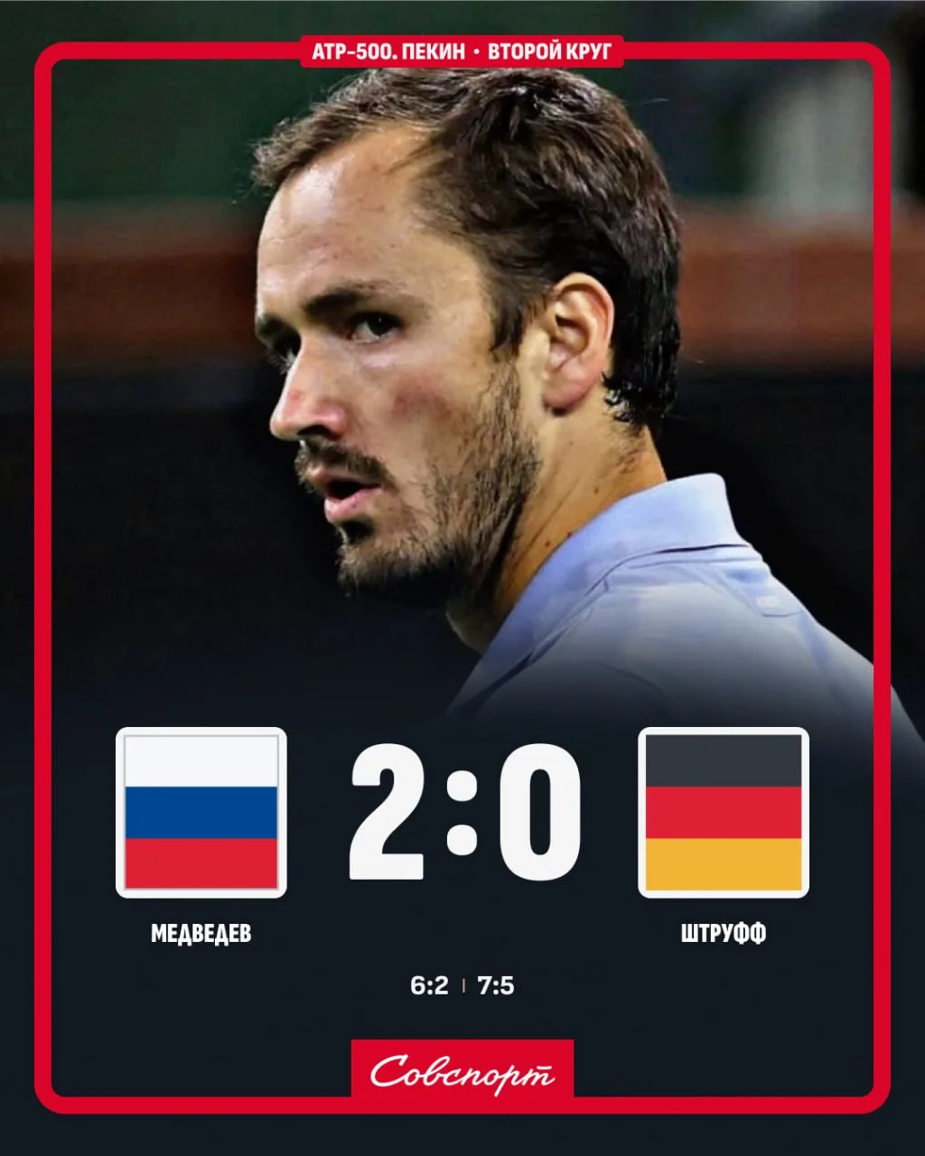 🇷🇺🎾 Медведев и Рублев – в четвертьфинале турнира в Пекине!