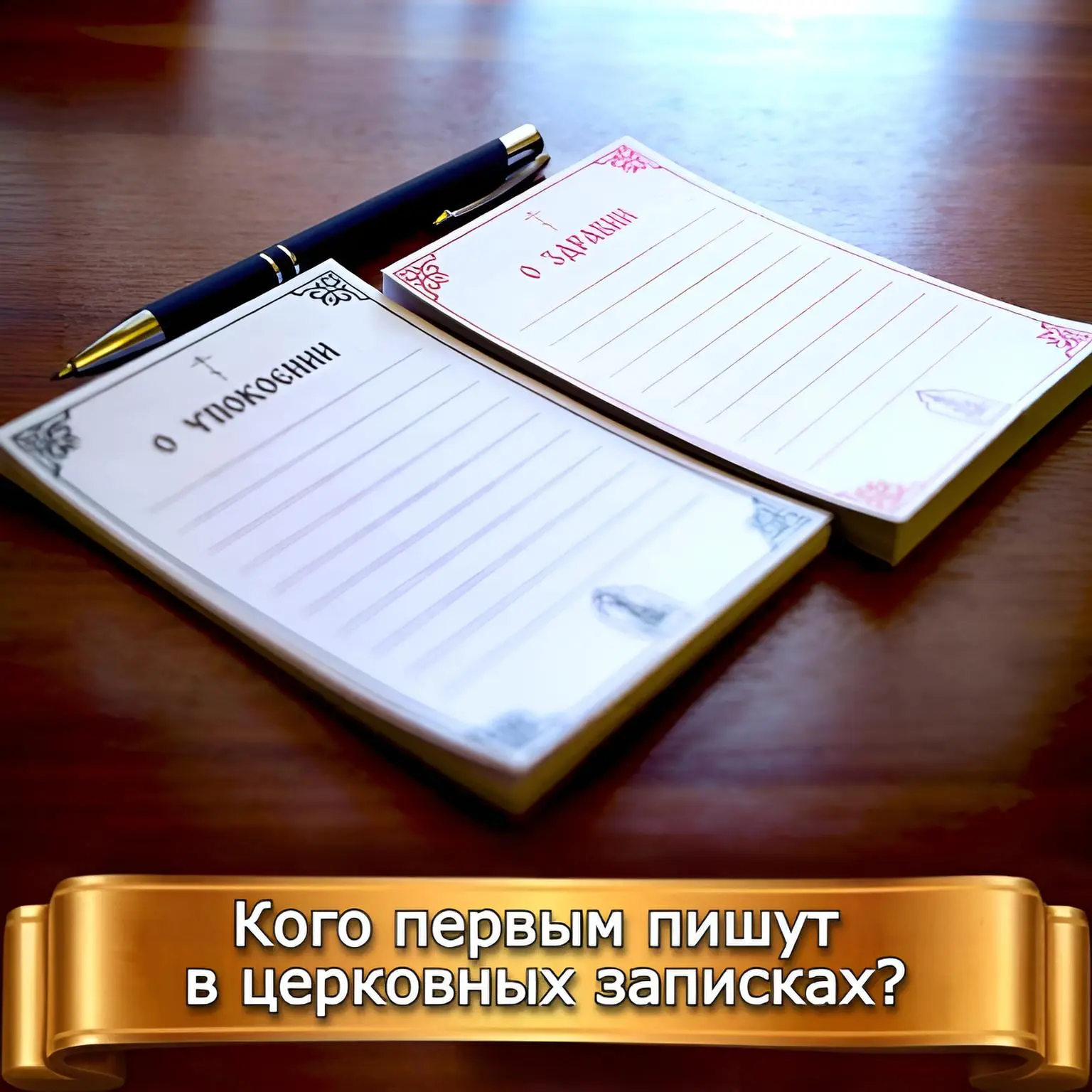 КОГО ПЕРВЫМ ПИШУТ В ЦЕРКОВНЫХ ЗАПИСКАХ?
