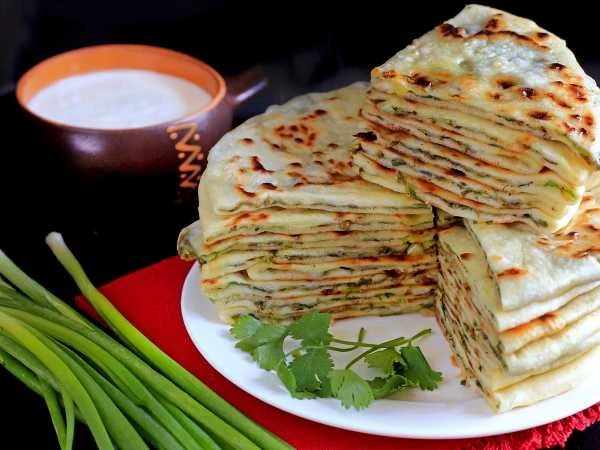 Хычины с зеленью и сыром😍