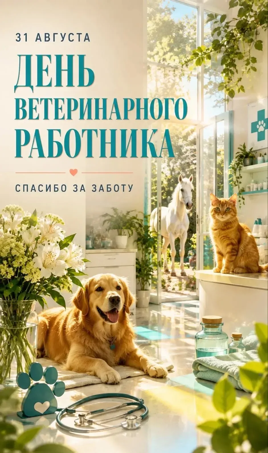Сегодня, 31 августа, в России отмечается День ветеринарного работника – профессиональны...