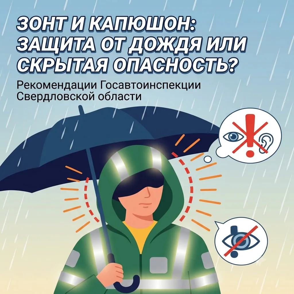 ☔ Как переходить дорогу с зонтом: инструкция для безопасности от Госавтоинспекции