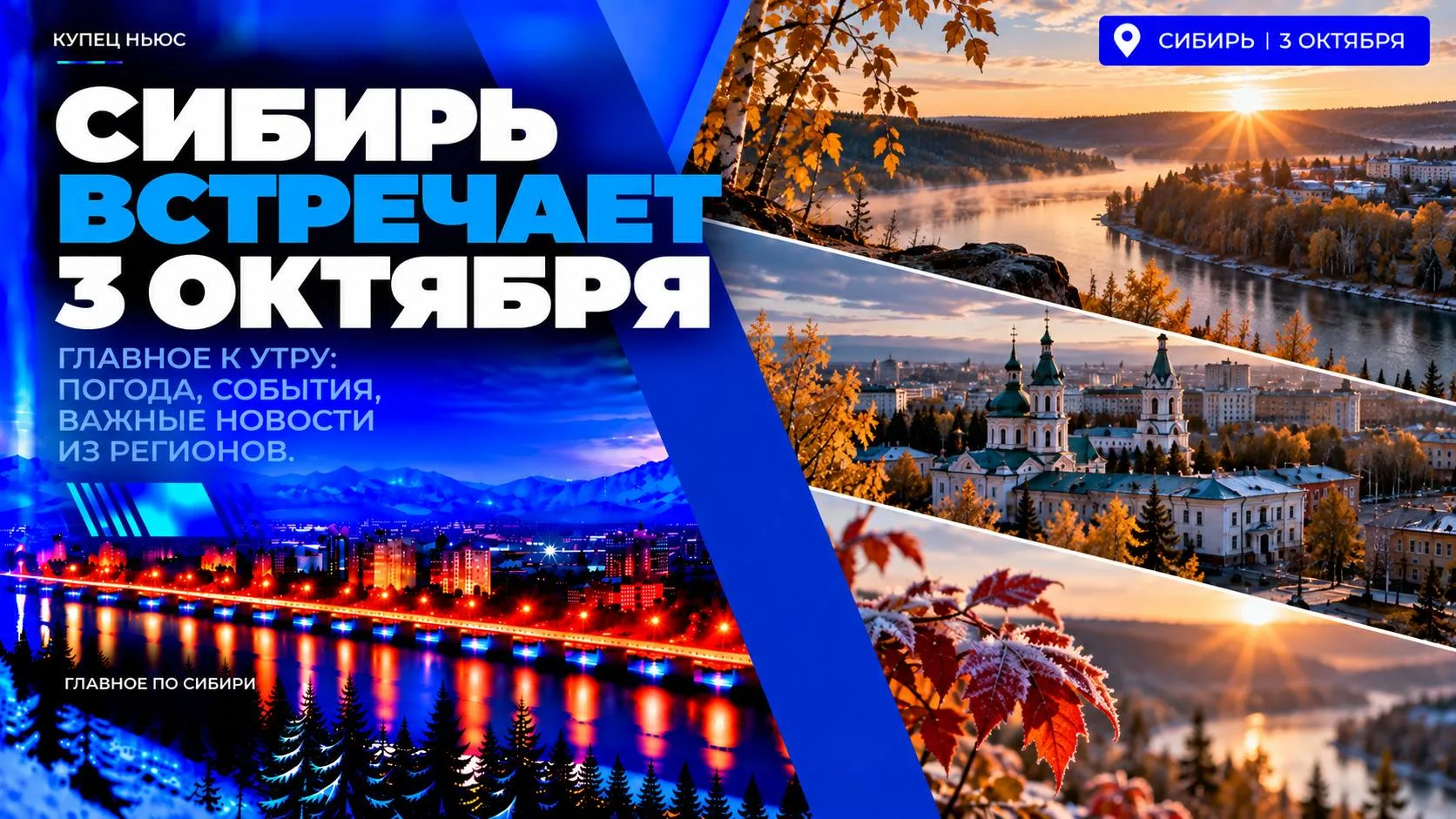 🌅 СИБИРЬ • 3 ОКТЯБРЯ • ГЛАВНОЕ К УТРУ ‼️