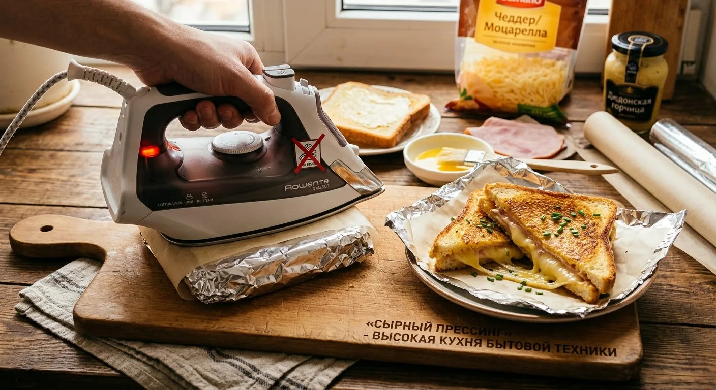 Сэндвич «Сырный прессинг» (или Высокая кухня бытовой техники) 👔🥪⚡