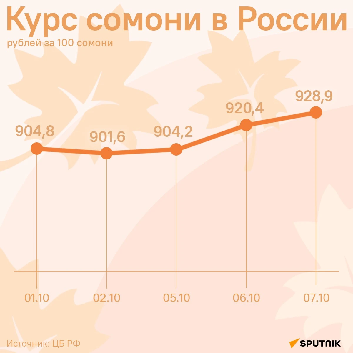 Курс сомони в России поднимется еще на 8,5 рубля за сотню к среде, сообщает ЦБ РФ. Подр...