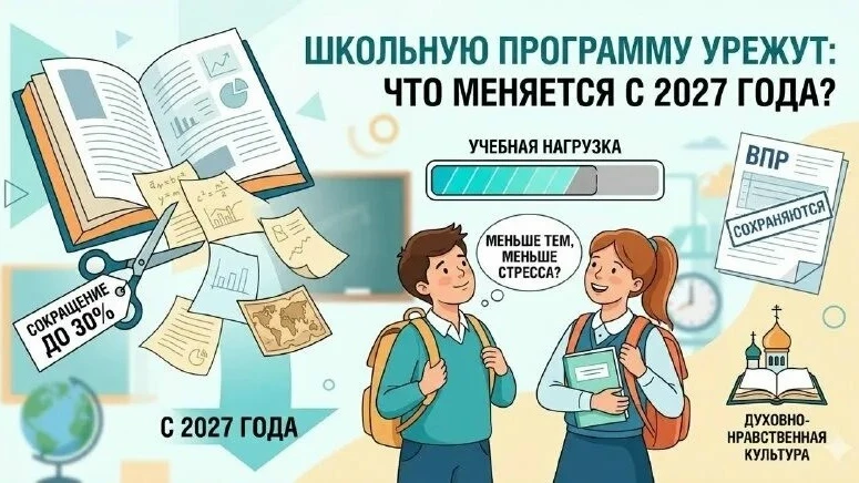 ⚡️Школьную программу по математике, физике и химии предложили урезать на 30%