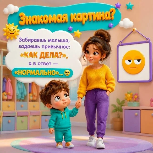 Бывает так: забираешь ребенка из садика, задаешь привычное «Как дела?» — и в ответ слыш...