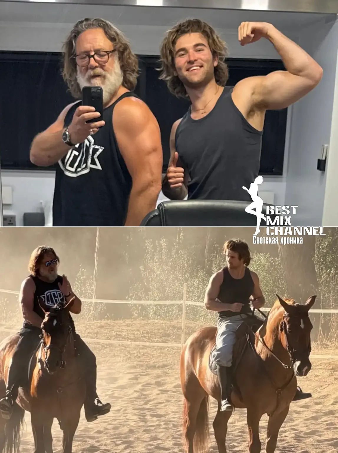 62-летний Рассел Кроу показал редкое фото с сыном-копией 👨‍👦