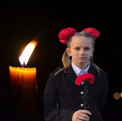 Ежелева София ,  6 класс, акция "Свеча памяти"