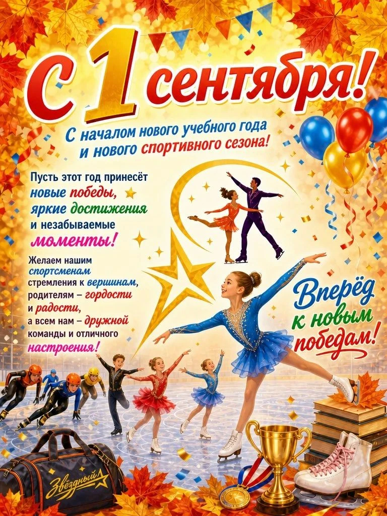 С Днём знаний, наши дорогие спортсмены и их родители! 📚⛸