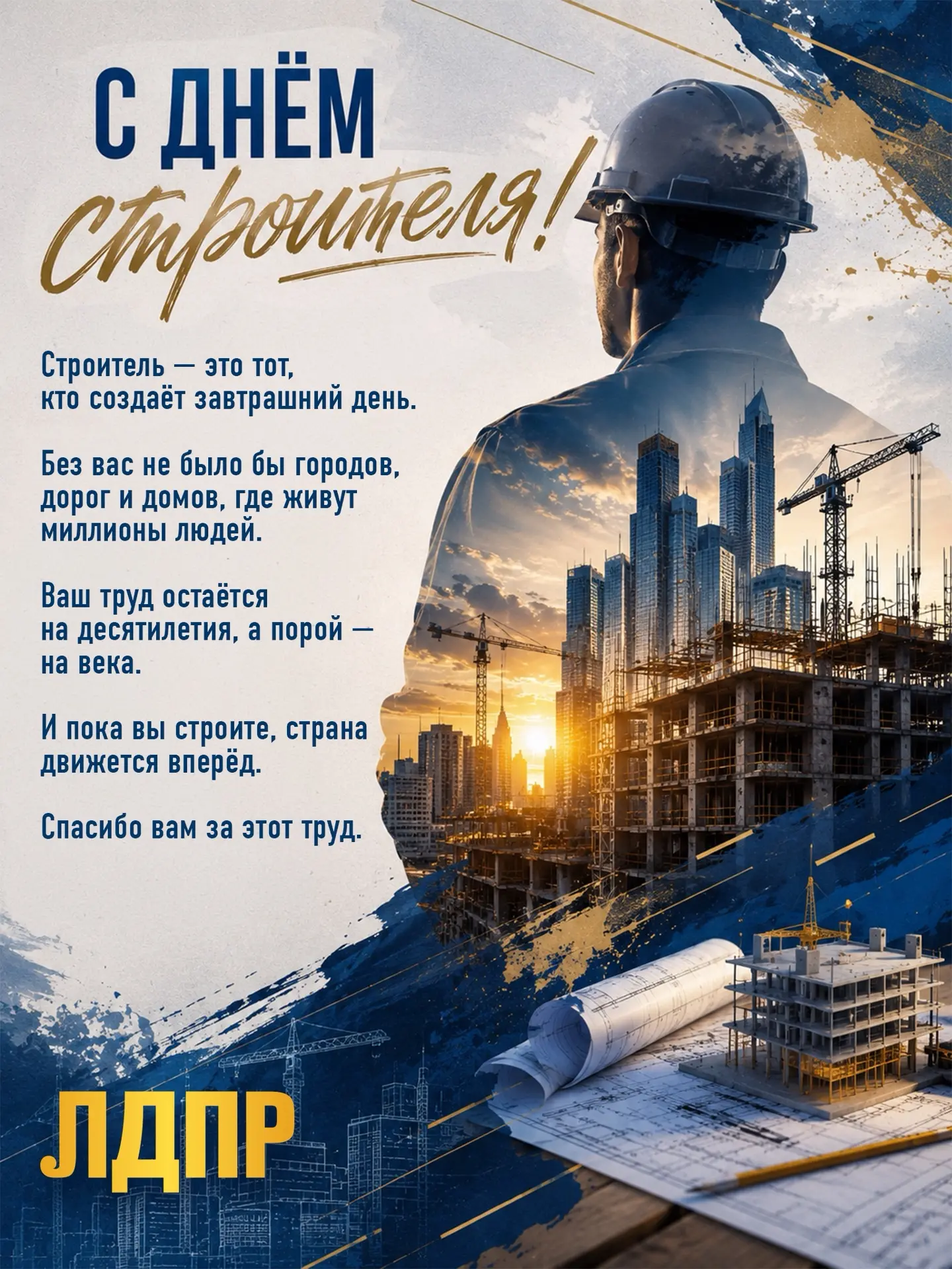 С Днём строителя!