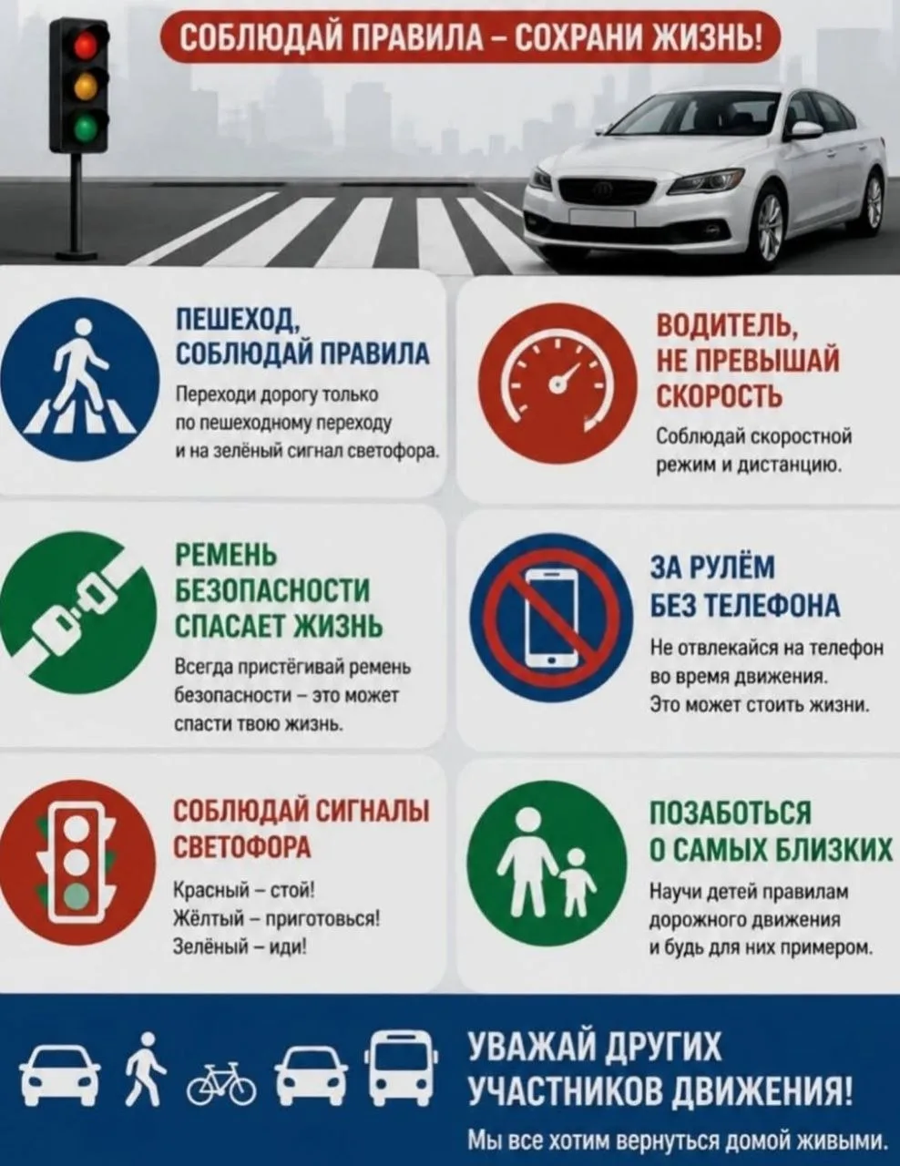 Уважаемые водители и пешеходы!