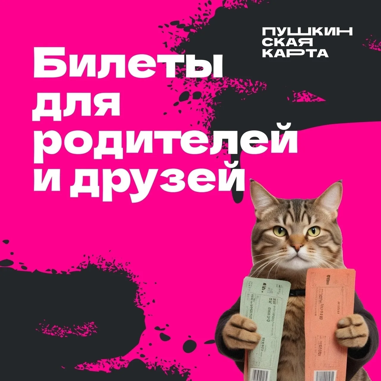 ❓Можно ли купить по Пушкинской карте билеты для родителей или друзей?