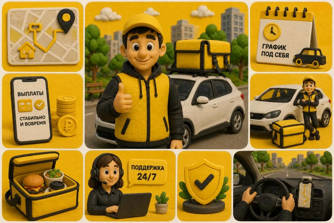 🚗 АВТОКУРЬЕР К ПАРТНЁРУ ЯНДЕКС ЕДЫ