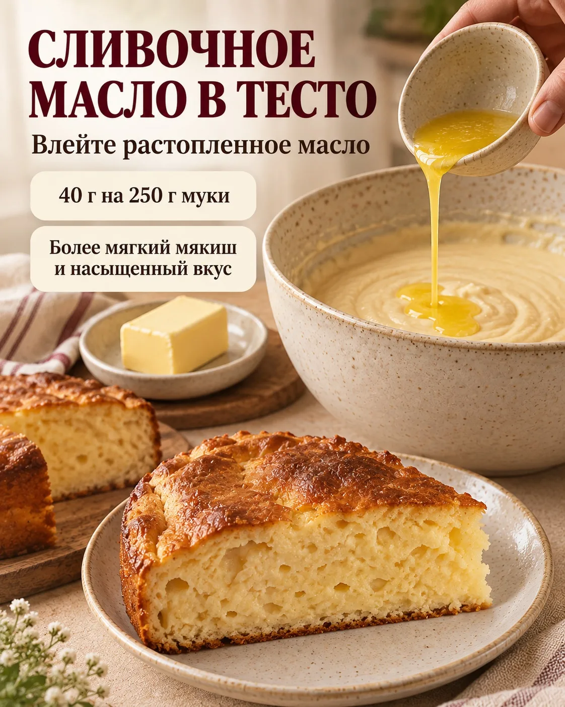 🥧 Как сделать заливной пирог ещё вкуснее
