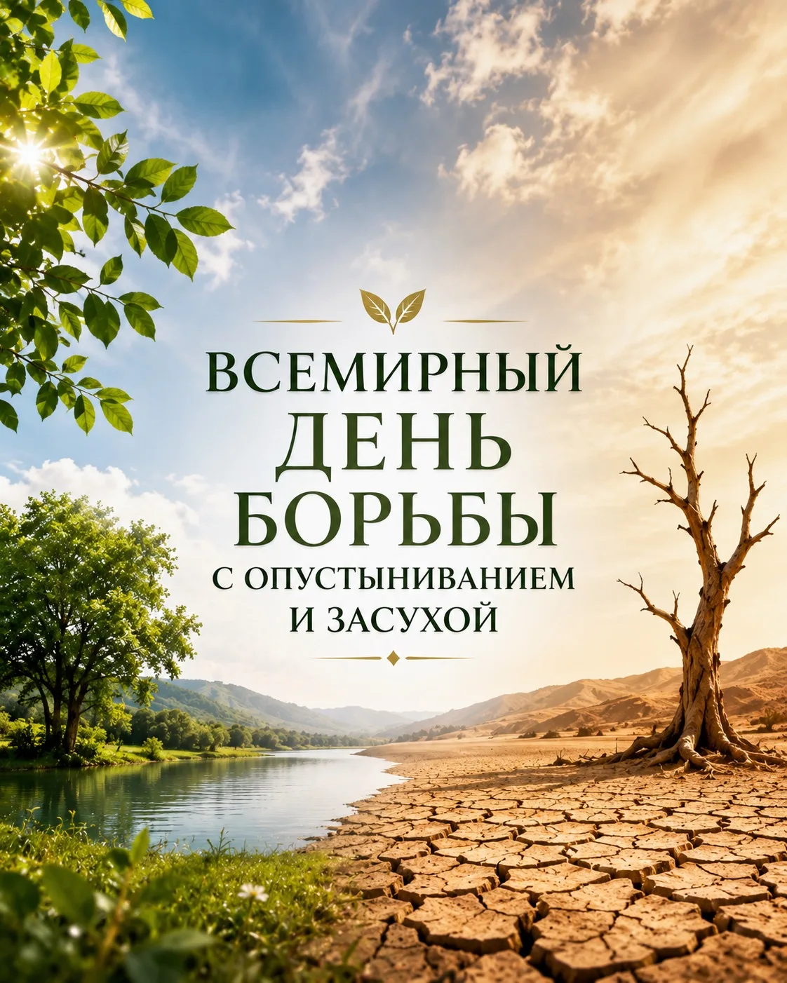 🗓️Сегодня отмечается Всемирный день борьбы с опустыниванием и засухой.

🪴 Этот день был учреждён О