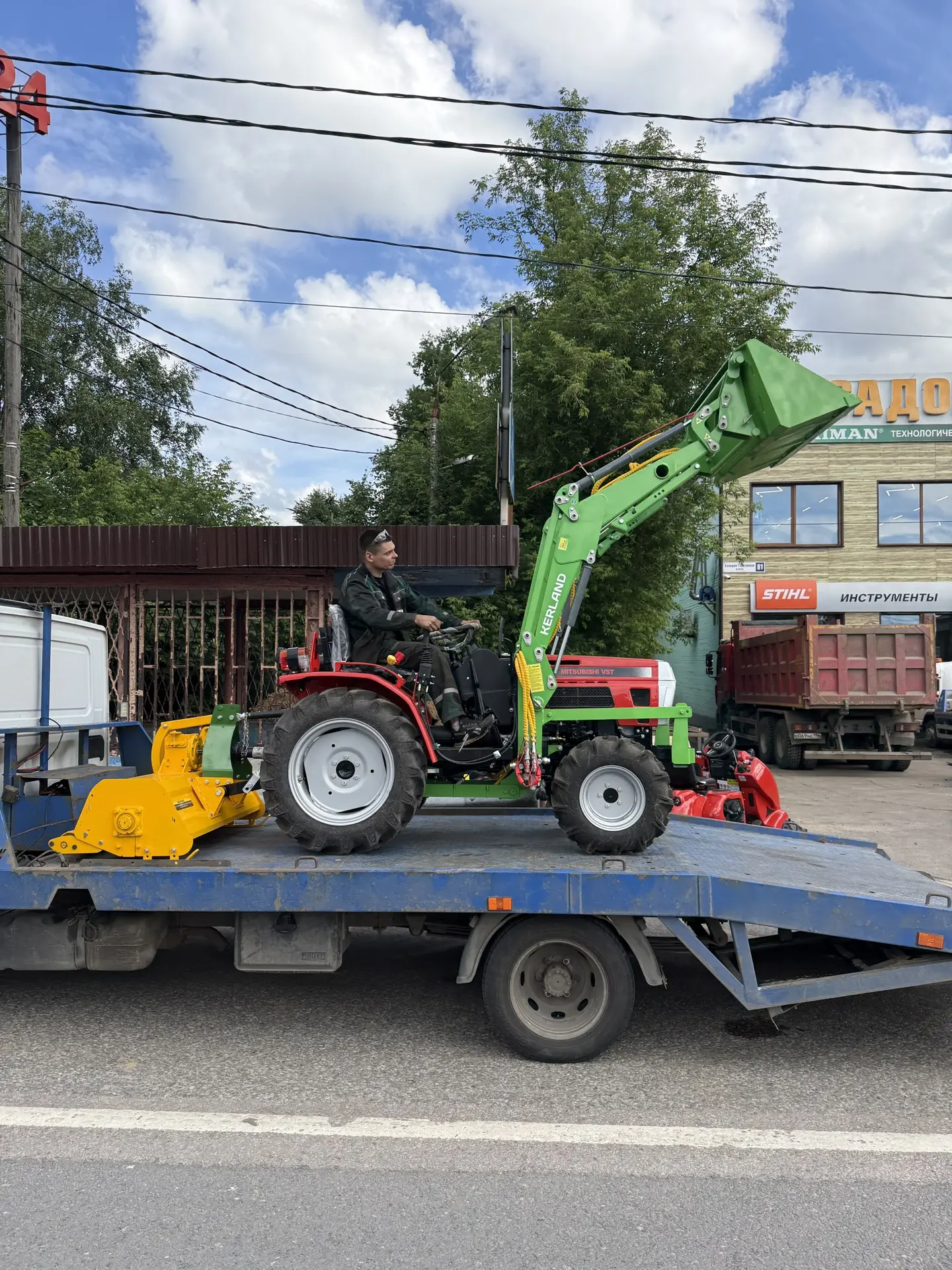🚜 Минитрактор дизельный Mitsubishi VST MT-180D HS / JAI-4W с гидроусилителем руля — ко...