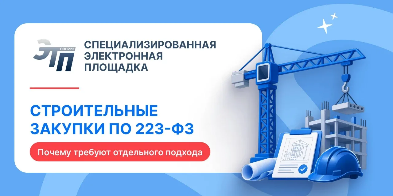 🏗 Строительная закупка — это не просто ещё одна закупка по 223-ФЗ