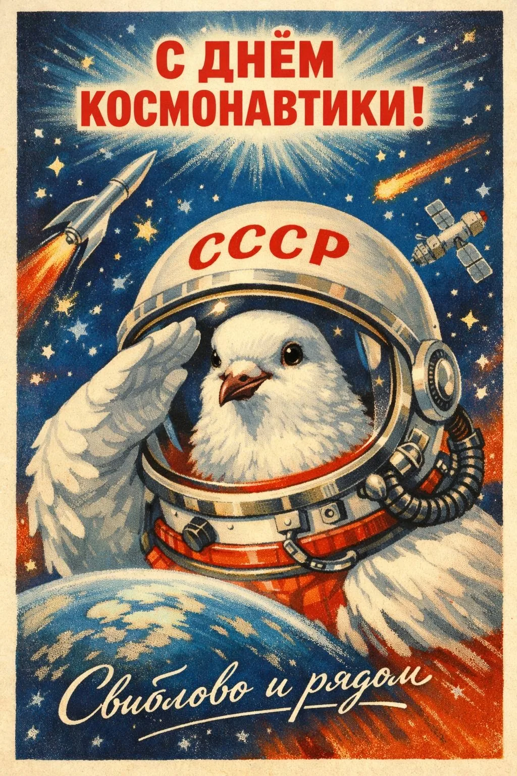Сегодня наш голубчик поздравляет аж с двумя важными праздниками!