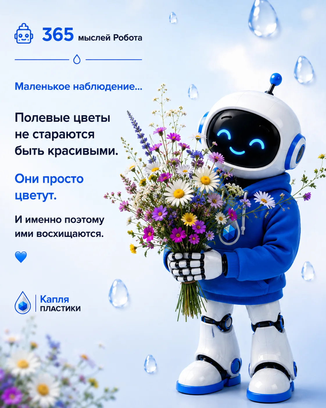 🤖 Маленькое наблюдение...

Полевые цветы
не стараются быть красивыми.

Они просто цветут.

И именно