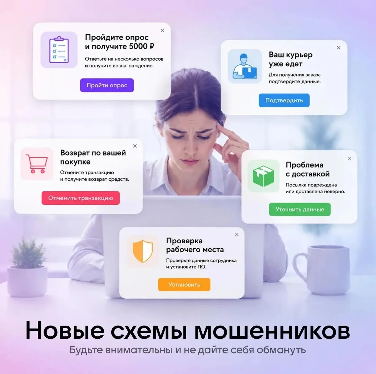 Коротко собрали самые свежие и актуальные схемы мошенников — чтобы вы были на шаг впереди.