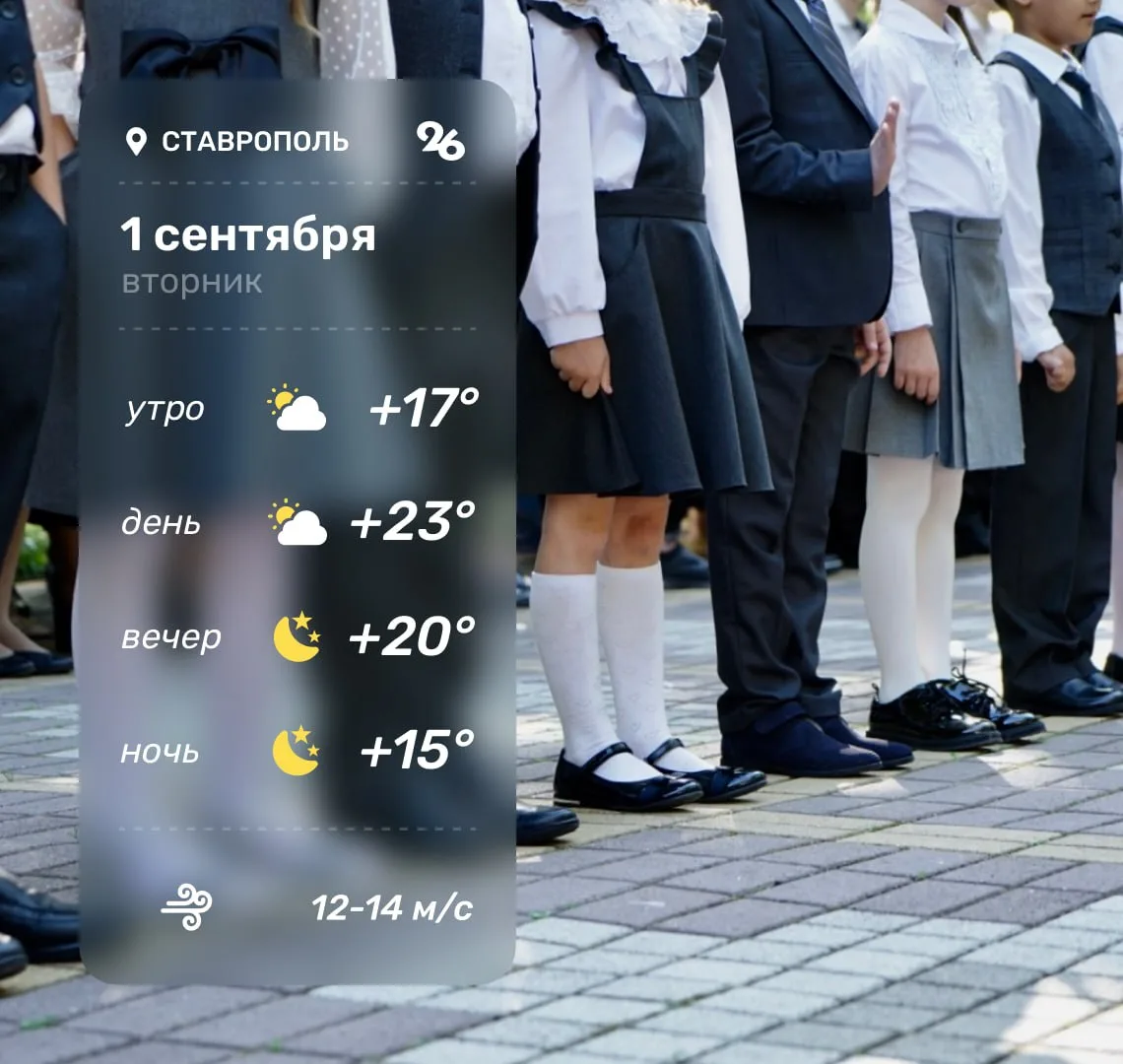 ⛅️ Доброе утро! Погода в Ставрополе во вторник, 1 сентября