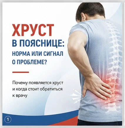 ХРУСТ В ПОЯСНИЦЕ: НОРМА ИЛИ СИГНАЛ О ПРОБЛЕМЕ? 🦴