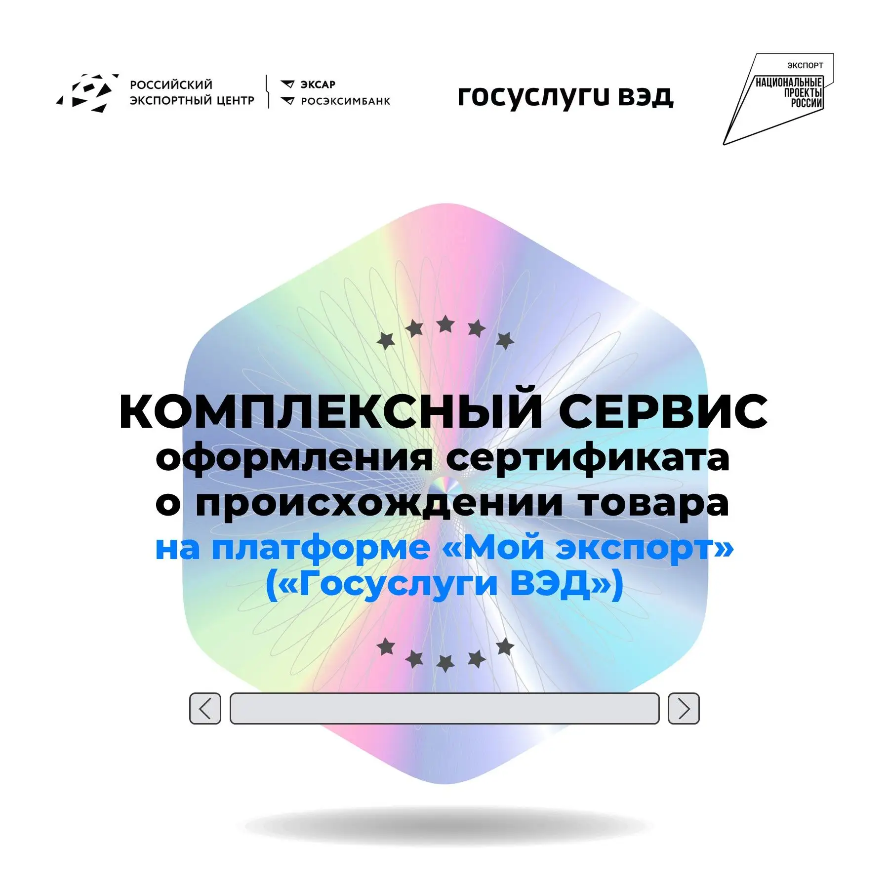 Комплексный сервис оформления сертификата о происхождении товара на платформе «Мой эксп...