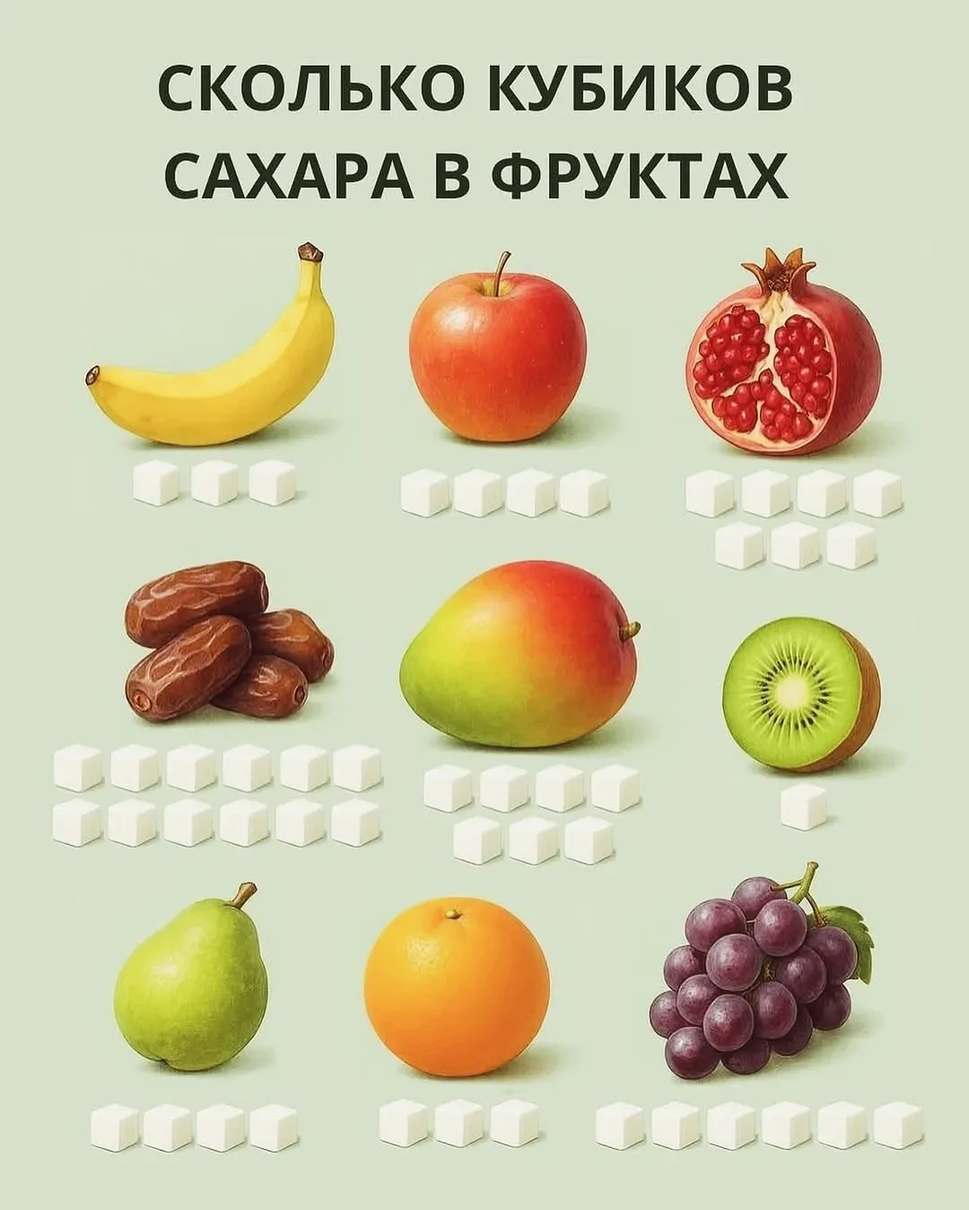 🔥 Сколько сахара в фруктах? И почему это не повод их бояться
⠀
Многие до сих пор делят еду на «прав