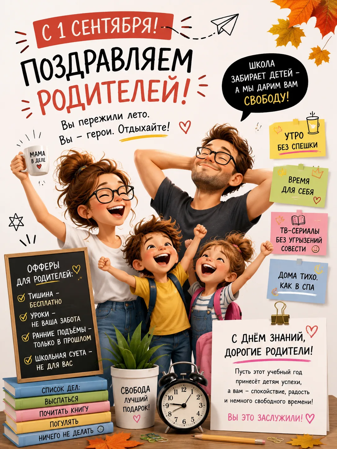1 сентября! Поздравляем родителей! 🍁