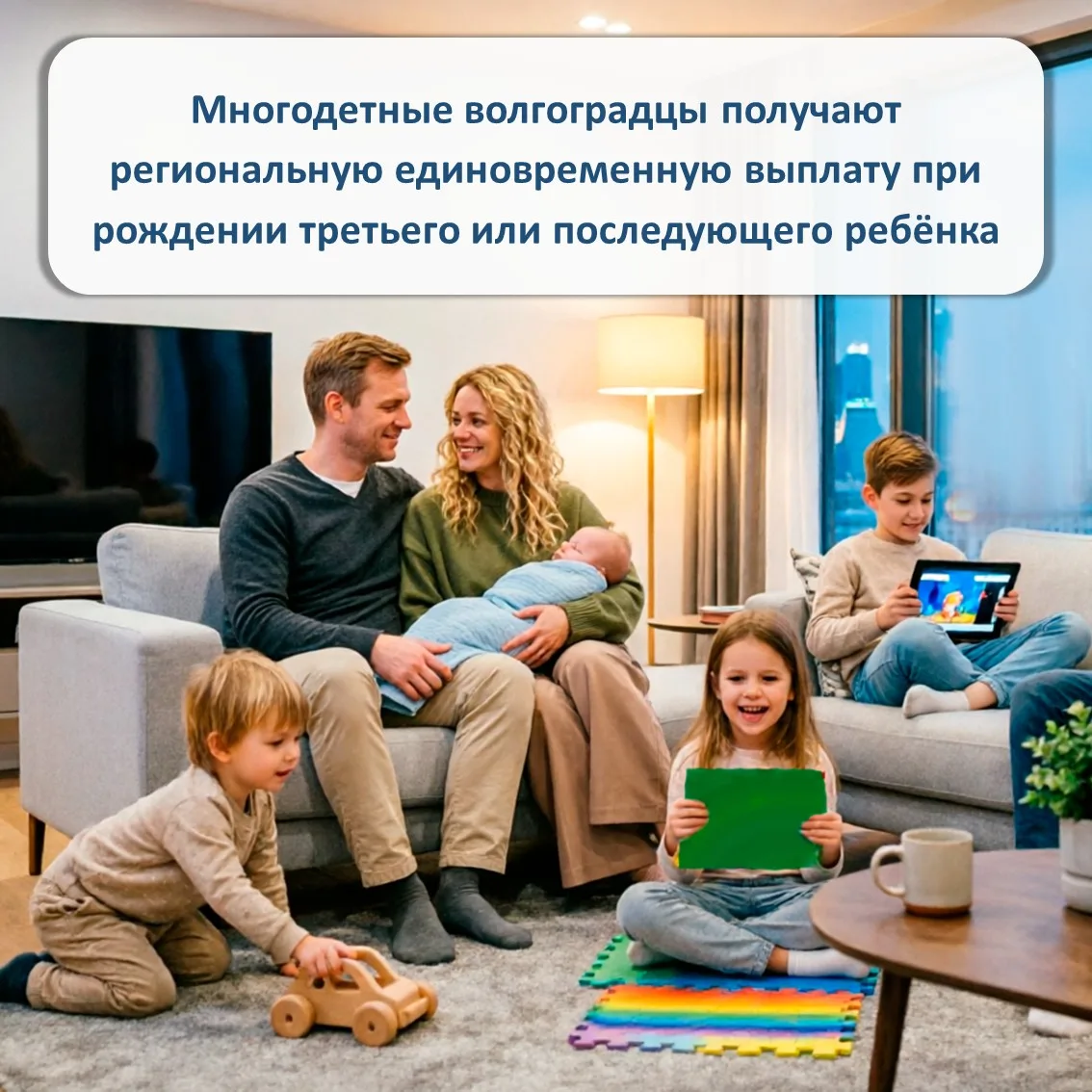 👩‍🍼 1 084 семей Волгоградской области с начала 2026 года получили региональную единов...