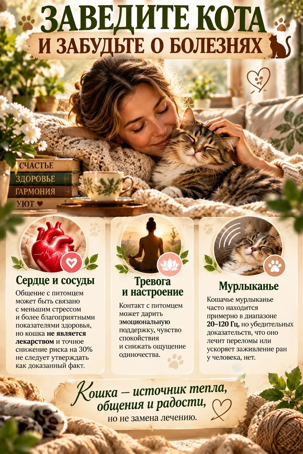 Заведите пушистого друга для здоровья! 🐾