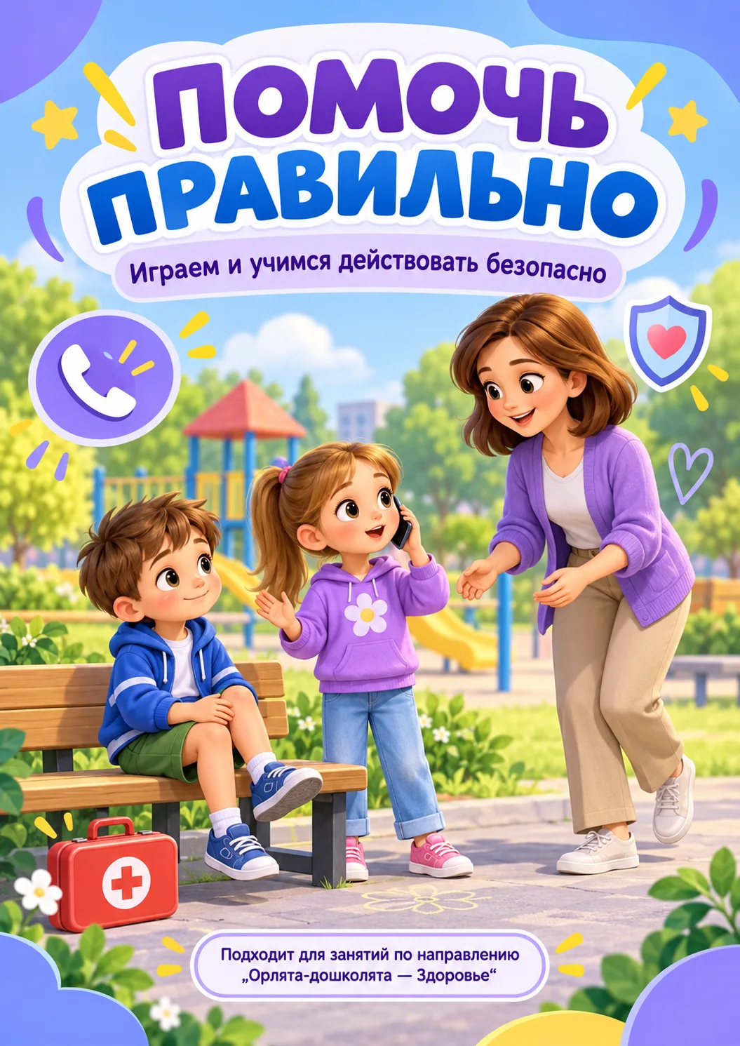 🩹 А ваш дошкольник знает, что делать, если рядом кому-то стало плохо?