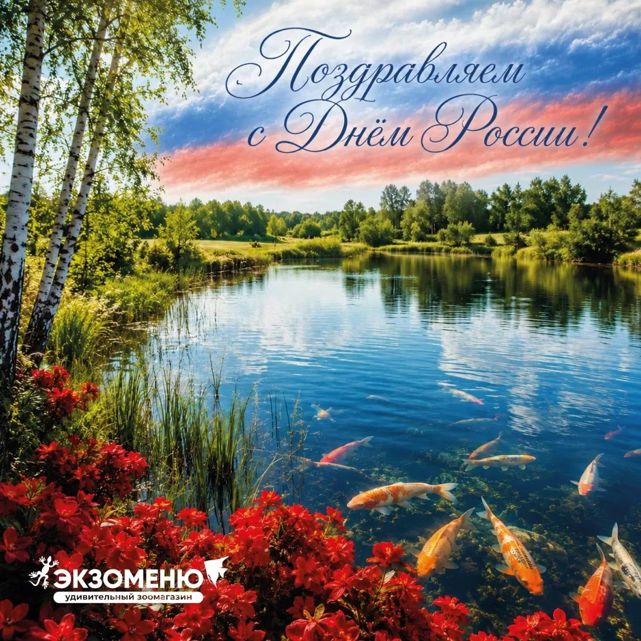 От всего коллектива Экзоменю поздравляем Вас с Днем России! 🇷🇺