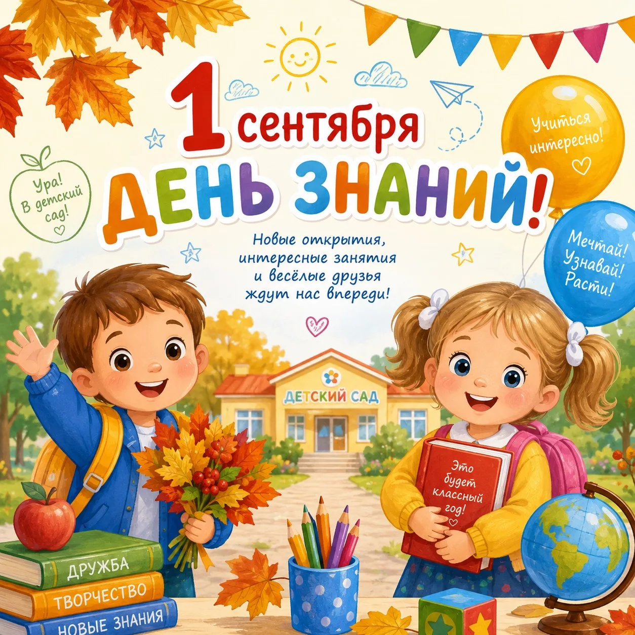 🍁📚 С 1 СЕНТЯБРЯ — С ДНЁМ ЗНАНИЙ! 📚🍁