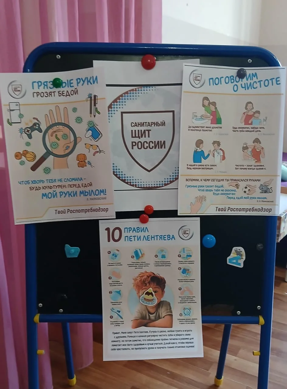 В рамках Федерального проекта «Санитарный щит России» в старшей группе «Золотая рыбка» ...