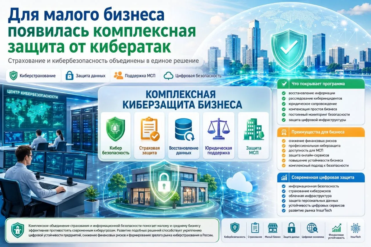 Для малого бизнеса создали комплексную финансовую защиту от кибератак. На российском страховом рынке