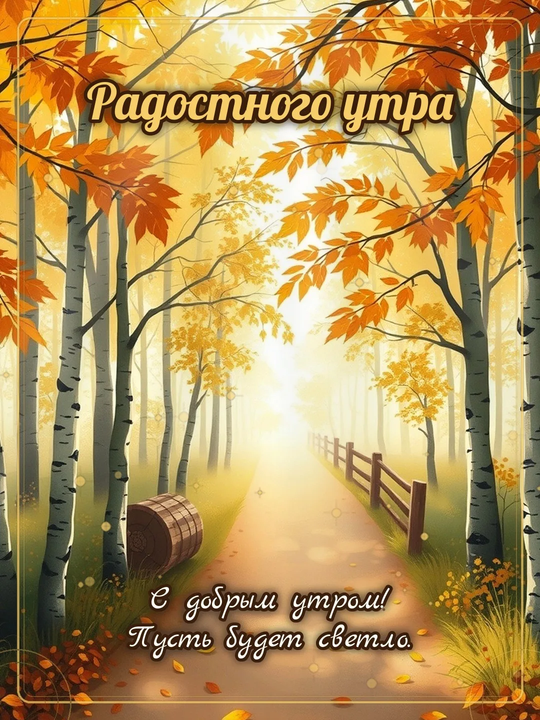 🌅 Радостного утра! С добрым утром! Пусть будет светло.
