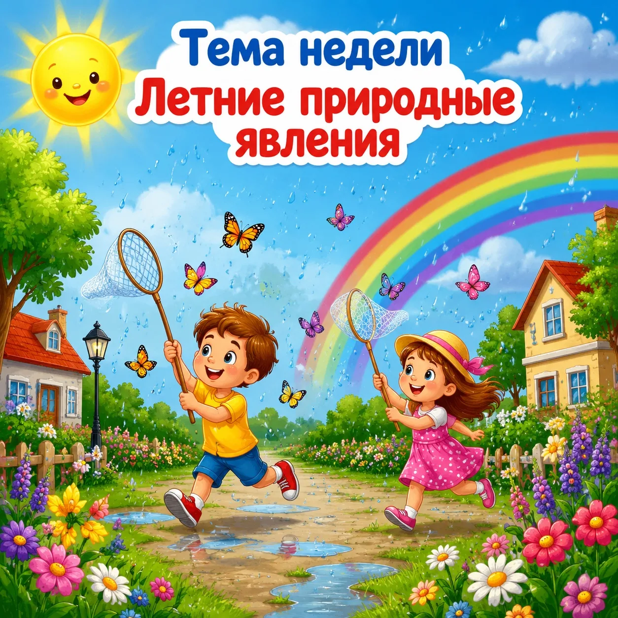 🌞 Лето — время открытий! Тема недели: «Летние природные явления» 🌧️☀️

На этой неделе наши юные ис