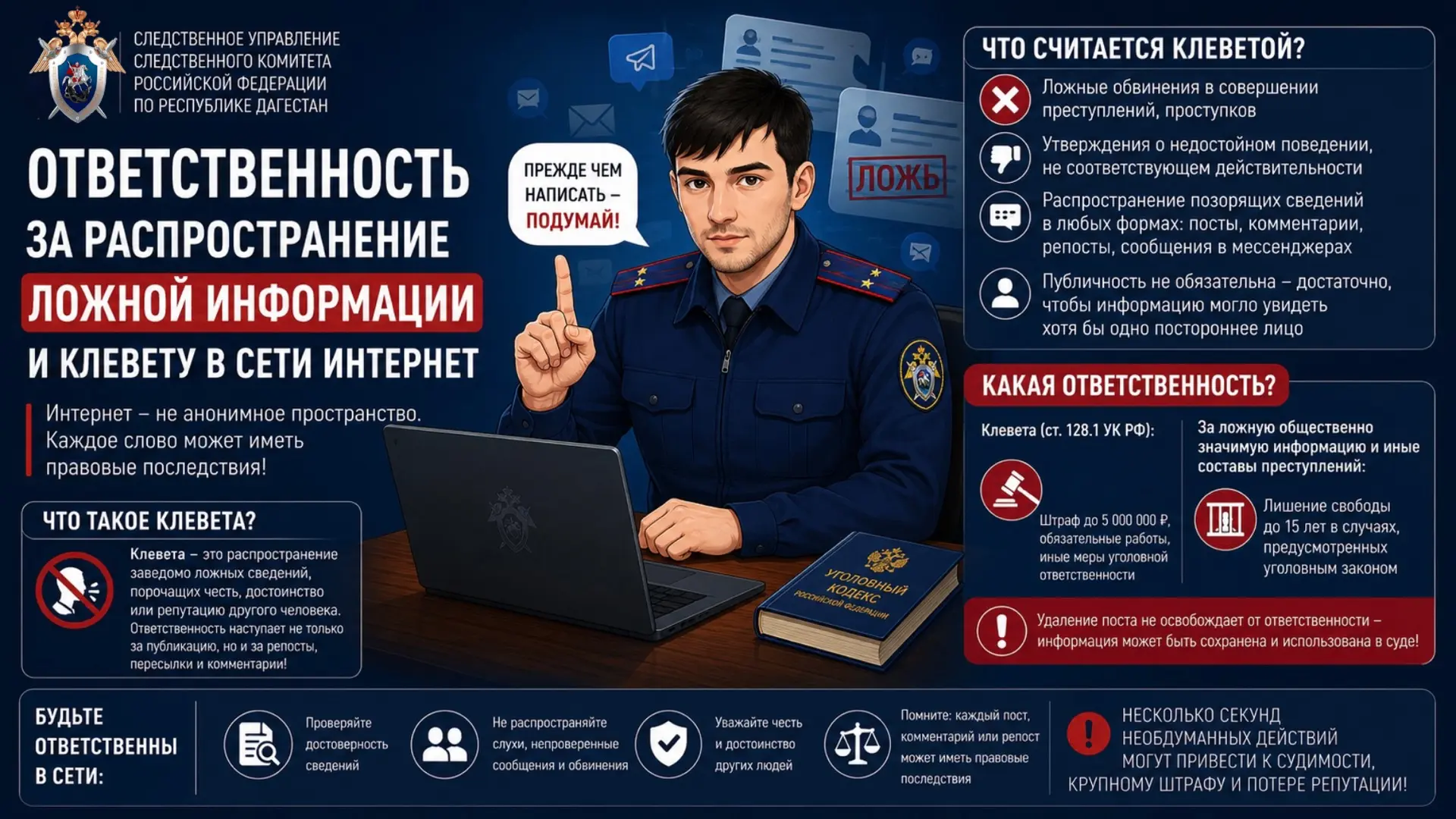 Ответственность за распространение ложной информации и клевету в сети Интернет