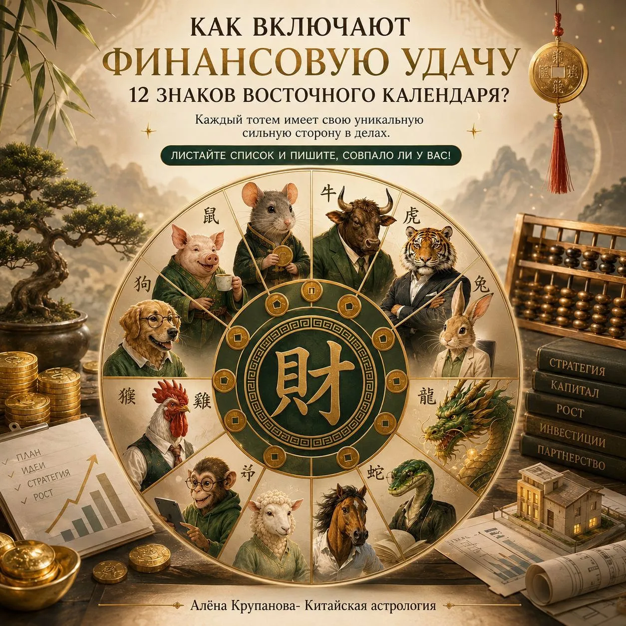 Часть 1. Знакомство со своими животными Китайского гороскопа приносит успех в работе!
