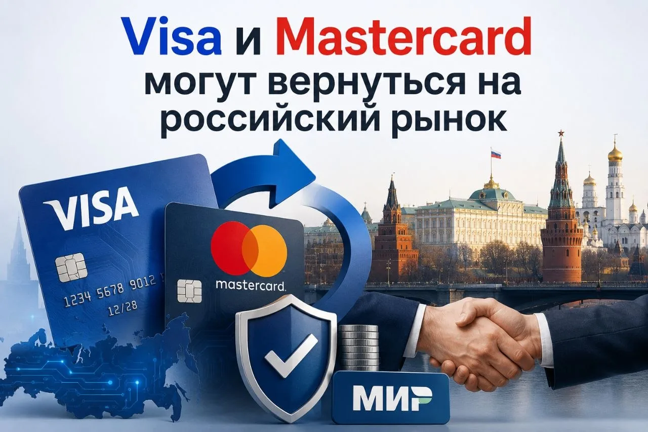 ⚡️ Visa и Mastercard могут вернуться на российский рынок