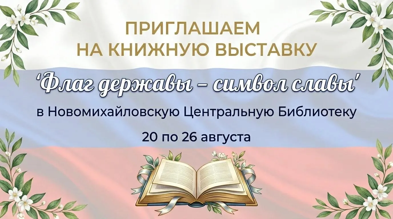🇷🇺📚 Приглашаем на книжную выставку «Флаг державы — символ славы»!