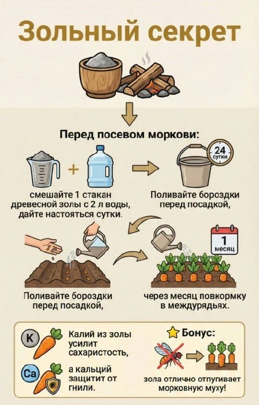 Зольный секрет на огороде 🌱