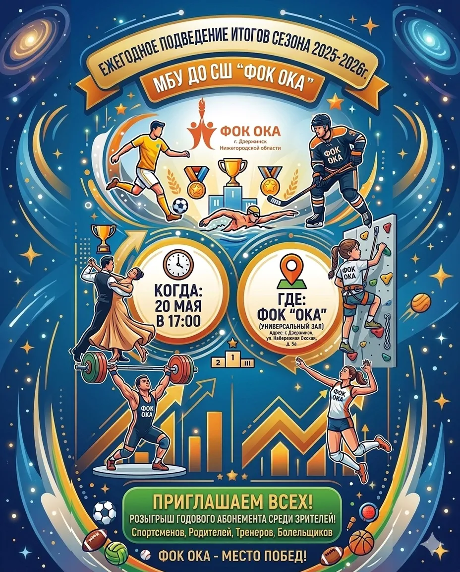 🎉Внимание - Внимание! Итоги сезона в ФОКе «ОКА»🎉