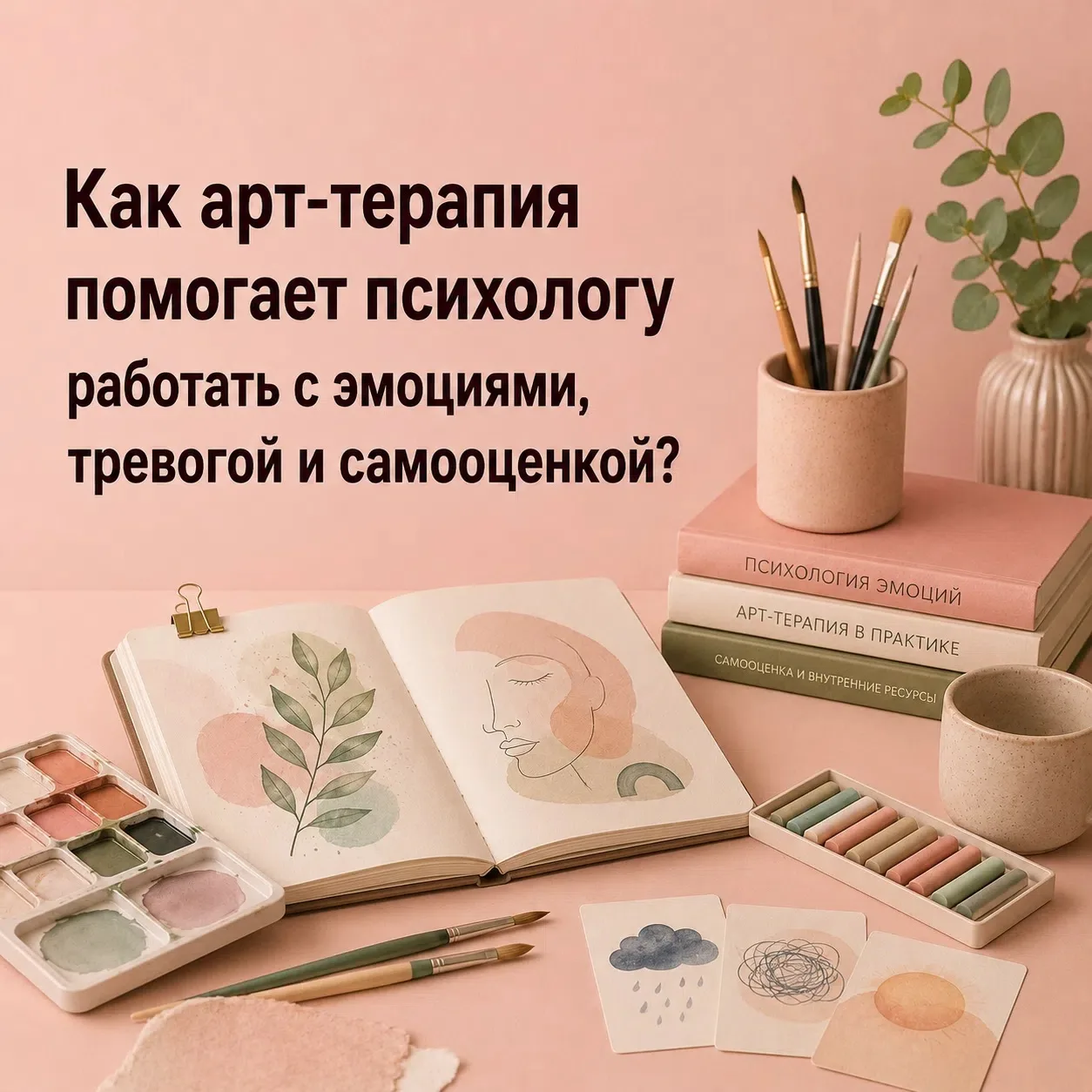 Как арт-терапия помогает психологу работать с эмоциями, тревогой и самооценкой? 🎨

Когда клиенту сл